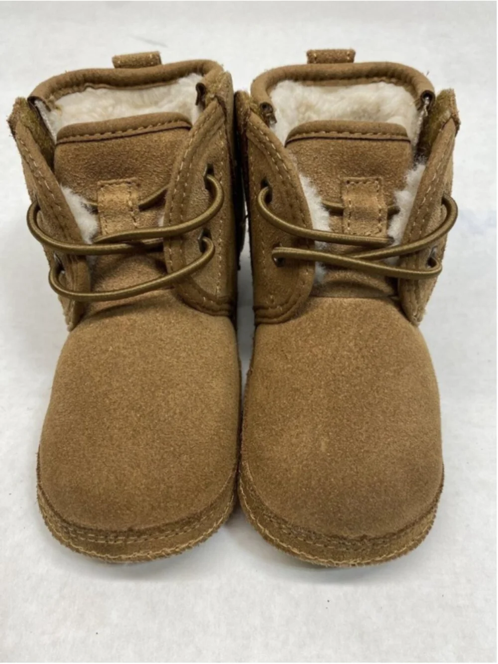 UGG Baby Neumel Chestnut Suede Sheepskin Infants Boots Size 04/05 (12-18 Mo)
